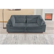 Sally Corduroy Polyester Upholstered Modular Sectional Sofa Loveseat Dark Gray