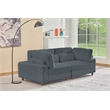 Sally Corduroy Polyester Upholstered Modular Sectional Sofa Loveseat Dark Gray
