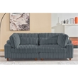 Sally Corduroy Polyester Upholstered Modular Sectional Sofa Loveseat Dark Gray