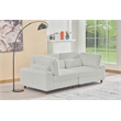 Sally Corduroy Polyester Upholstered Modular Sectional Sofa Loveseat Light Gray