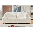 Sally Corduroy Polyester Upholstered Modular Sectional Sofa Loveseat White