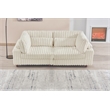 Sally Corduroy Polyester Upholstered Modular Sectional Sofa Loveseat White