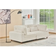 Sally Corduroy Polyester Upholstered Modular Sectional Sofa Loveseat White