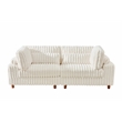 Sally Corduroy Polyester Upholstered Modular Sectional Sofa Loveseat White