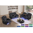 Bonnie Faux Leather Electric Recliner With Cup Holder & Speaker & USB Black