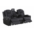 Bonnie Faux Leather Electric Recliner With Cup Holder & Speaker & USB Black