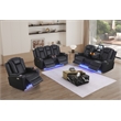Bonnie Faux Leather Electric Recliner With Cup Holder & Speaker & USB Black