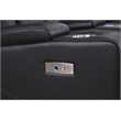 Bonnie Faux Leather Electric Recliner With Cup Holder & Speaker & USB Black