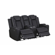 Bonnie Faux Leather Electric Recliner With Cup Holder & Speaker & USB Black