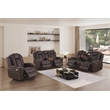 Bonnie Faux Leather Electric Recliner With Cup Holder & Speaker & USB Brown