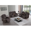 Bonnie Faux Leather Electric Recliner With Cup Holder & Speaker & USB Brown