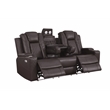 Bonnie Faux Leather Electric Recliner With Cup Holder & Speaker & USB Brown