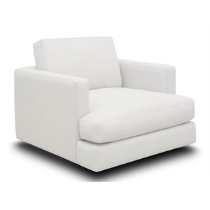 hello sofa home galaxy modern top grain leather swivel armchair in white