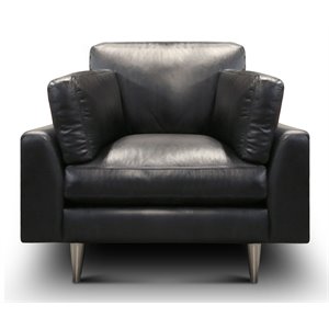 hello sofa home skyline modern top grain leather americana armchair in black