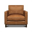 Hello Sofa Home Metropole Pull Up Top Grain Leather Armchair in Tan Brown