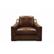 Hello Sofa Home Ramba Top Grain Leather Club Armchair with Deep Seat in Brown