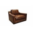 Hello Sofa Home Ramba Top Grain Leather Club Armchair with Deep Seat in Brown