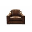 Hello Sofa Home Ramba Top Grain Leather Club Armchair with Deep Seat in Brown