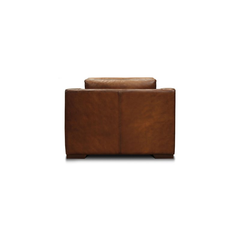 Hello Sofa Home Ramba Top Grain Leather Club Armchair with Deep Seat in Brown