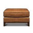 Hello Sofa Home Metropole Pull Up Top Grain Leather Ottoman in Tan Brown