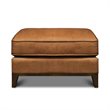 Hello Sofa Home Metropole Pull Up Top Grain Leather Ottoman in Tan Brown