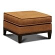 Hello Sofa Home Metropole Pull Up Top Grain Leather Ottoman in Tan Brown