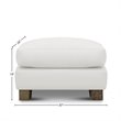 Hello Sofa Home Galaxy Modern Top Grain Leather Ottoman in White