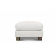 Hello Sofa Home Galaxy Modern Top Grain Leather Ottoman in White