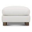 Hello Sofa Home Galaxy Modern Top Grain Leather Ottoman in White