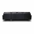 Hello Sofa Home Skyline Right Hand Facing Leather Americana Sectional in Black