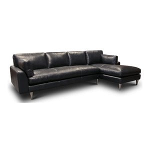 hello sofa home skyline right hand facing leather americana sectional in black