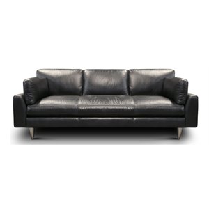 hello sofa home skyline modern top grain leather americana sofa in black