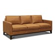 Hello Sofa Home Metropole Pull Up Top Grain Leather Sofa in Tan Brown