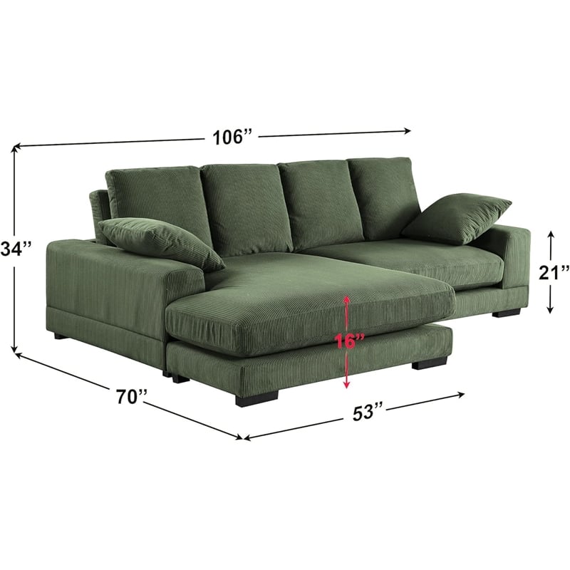 Daisy Convertible Sectional Sofa Couch with L-Shaped Design