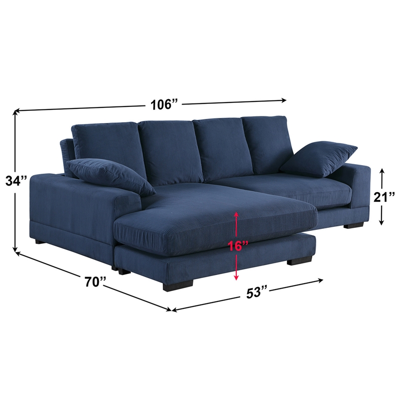 Daisy Convertible Sectional Sofa Couch with L-Shaped Design