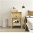 Solid Pine Wood 2 Drawer Nightstand