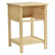 Solid Pine Wood 2 Drawer Nightstand