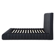 Avalon Velvet Upholstered King Platform Bed in Black