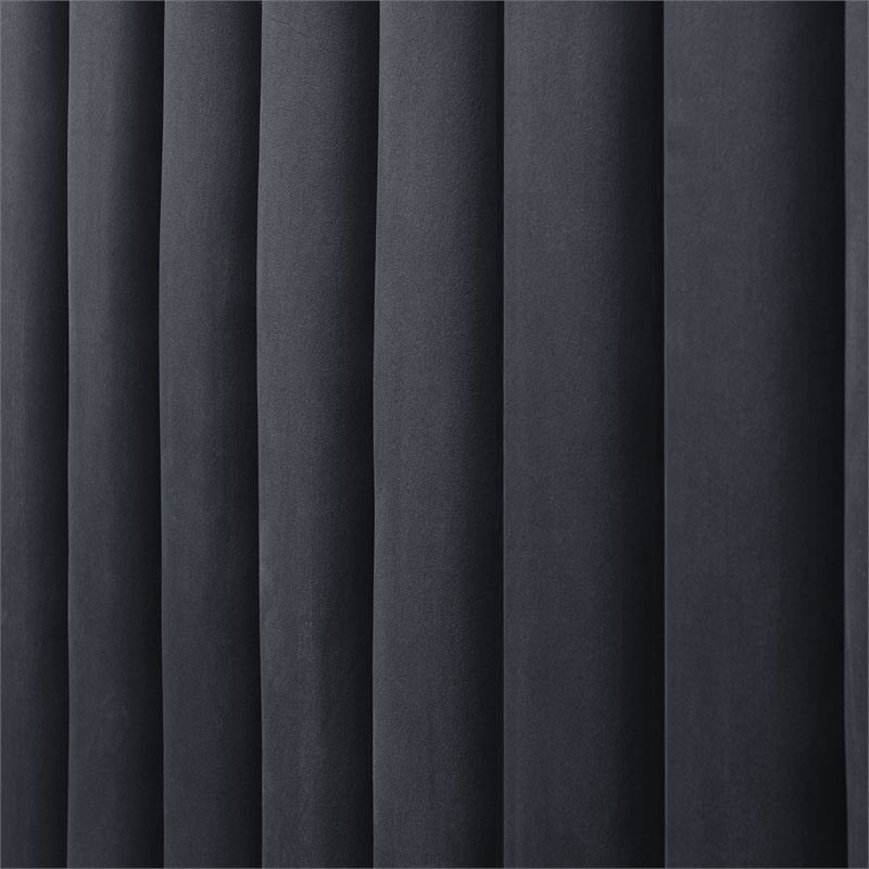 Avalon Velvet Upholstered King Platform Bed in Black