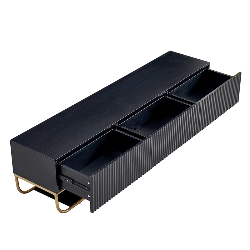 WPFurniture Glam Tv Stand in Black