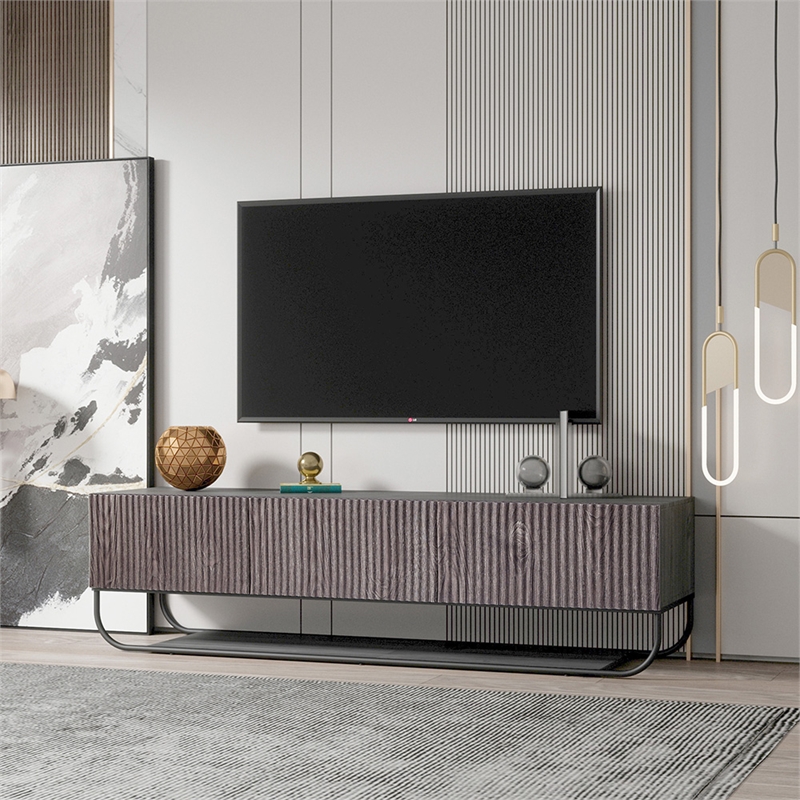 WPFurniture Glam Tv Stand in Gray