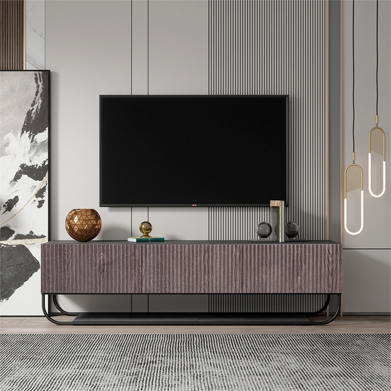 WPFurniture Glam Tv Stand in Gray