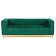 Foxy Velvet Sofa in Green