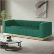 Foxy Velvet Sofa in Green
