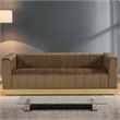 Foxy Velvet Sofa in Dark Brown