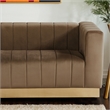 Foxy Velvet Sofa in Dark Brown