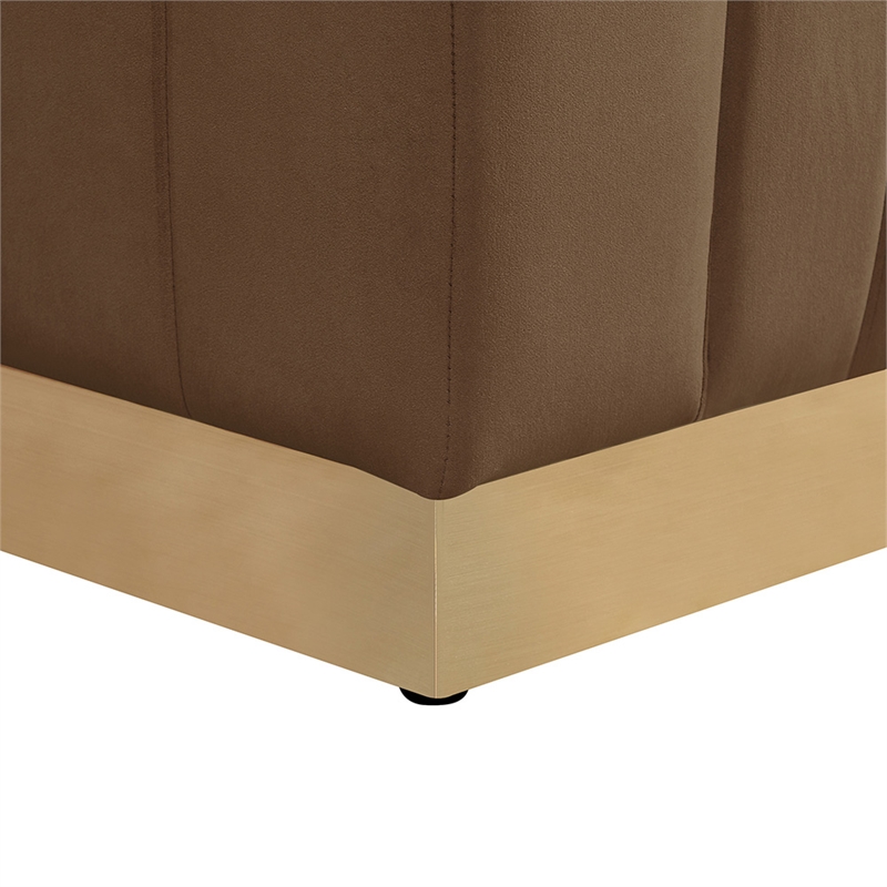 Foxy Velvet Sofa in Dark Brown