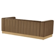 Foxy Velvet Sofa in Dark Brown