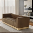 Foxy Velvet Sofa in Dark Brown