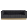 Foxy Velvet Sofa in Espresso